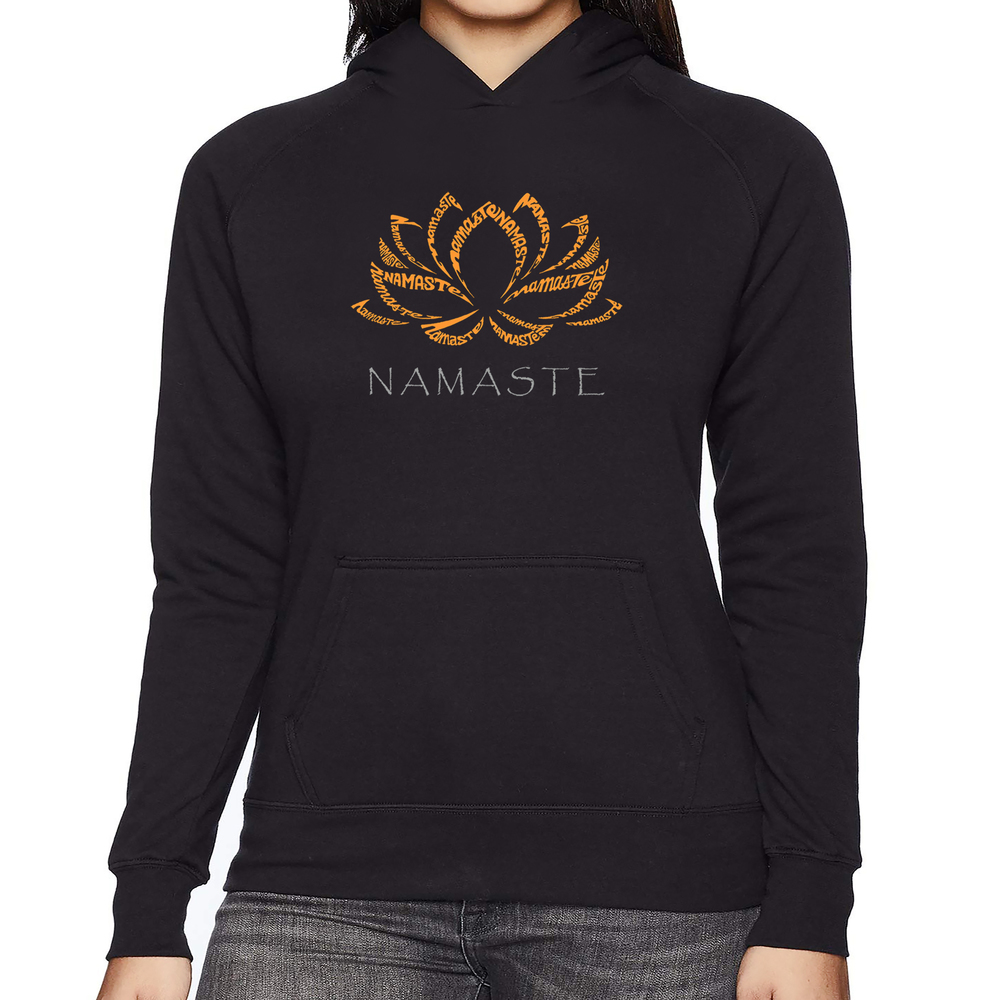 Women's Word Art Hooded Sweatshirt -Namaste